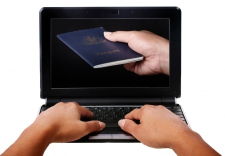 Passport on computer